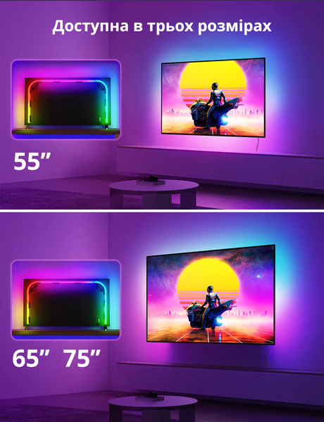 Комплект Philips Hue Sync Box 8K + Lightstrip 75" + Bridge PHU-SB8K-LS75BR фото